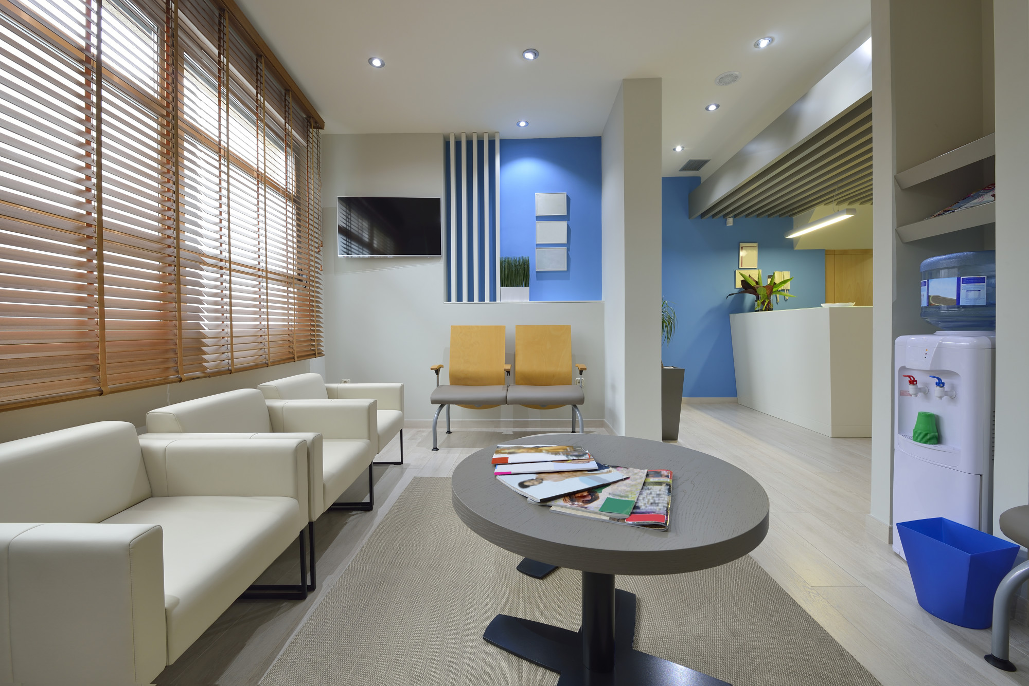 Elegant clinic lounge at Kozmatics by Dr Abid Hussain